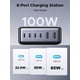 thumbnail image 2 of Cargador de escritorio UGREEN GaN de 100W con 6 puertos USB-C, 2 of 9