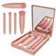 thumbnail image 1 of Set de brochas de maquillaje portátil Ar3 Beauty de 5 piezas con funda, 1 of 9