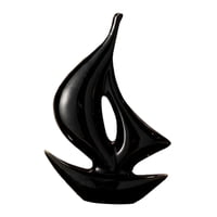 Bothyi - Estatua De Barco De Vela Coleccionable Regalo Interior Arte Artesanía Decoración De Sala De Estar Negro