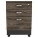 thumbnail image 4 of Cajonera Home Office 3 Cajones Con Ruedas Negro Y Coñac, 4 of 10