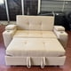 thumbnail image 2 of Sofá Cama Brazos de 20cm 2 Plazas Lino Beige Claro con Puffs y Cojines, 2 of 4