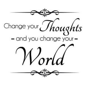 Rienda Libre Graphics - Decomural Change Your Thoughts Inspirational Ws-42948