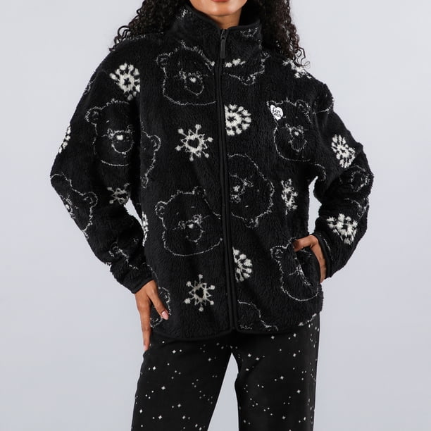 Poleron Coralfleece Con Cuello Alto Flores Mujer 33736-2