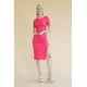thumbnail image 4 of Vestido Midi Con Dobladillo Dividido Y Fruncido Lateral Con Cordón, 4 of 5