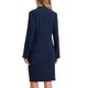 thumbnail image 3 of INSPIRE CHIC Conjunto de Falda para Mujer Regreso a Clases para Maestras Traje sin Cuello Blazer y Faldas Lápiz 2 Piezas Conjuntos Elegantes XS Azul Oscuro, 3 of 6