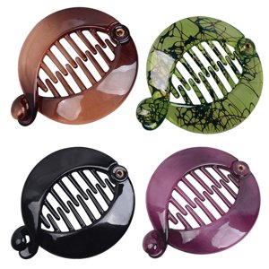 Ioensy - 4 Pinzas Para El Pelo De Plátano A La Moda, Horquillas De 4 Colores, Accesorios Para El Cabello C