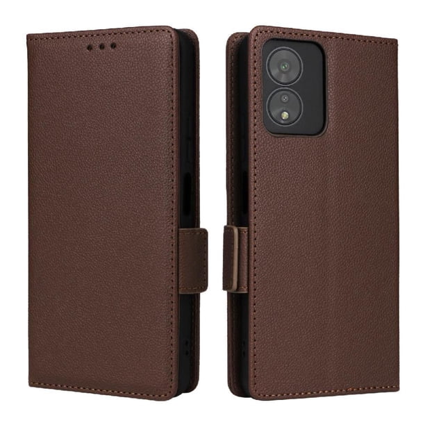 Funda Cartera para Boost Mobile Celero 5G SC Tapa Flip con Ranuras y Soporte Marrón