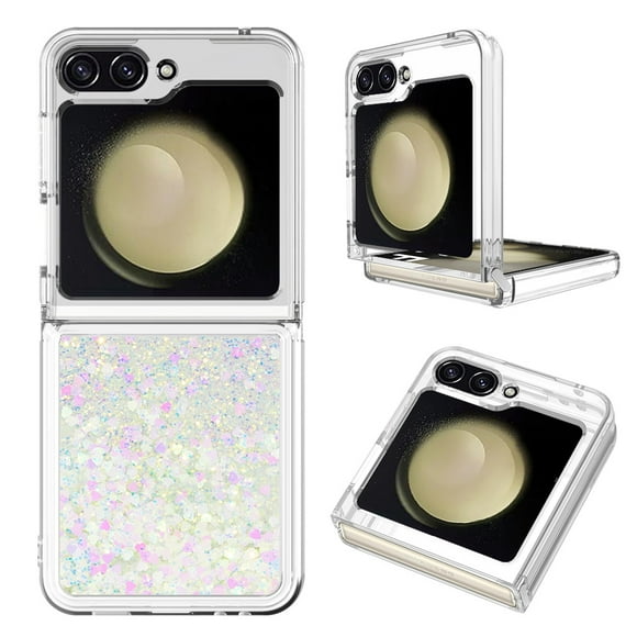 Funda Para Sansung Galaxy Z Flip 6 Con Brillo Líquido, Protección Completa Y Soporte De Anillo Giratorio