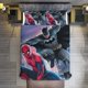 thumbnail image 1 of Spider Man 3 Piece Sets Reversible Microfiber Quilts with 2 Shams Soft Lightweight Bedspread Coverlet Comforter, 1 of 3