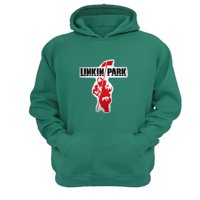 Genérico - Polerón Canguro Linkin Park Verde Aguamarina Talla S Unisex