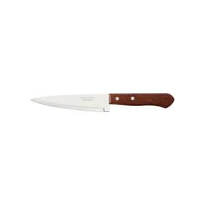 Cuchillo Para Pescado Y Cocina Tramontina Dynamic Con Lámina De Acero Inoxidable Y Mango De Madera Natural 6""