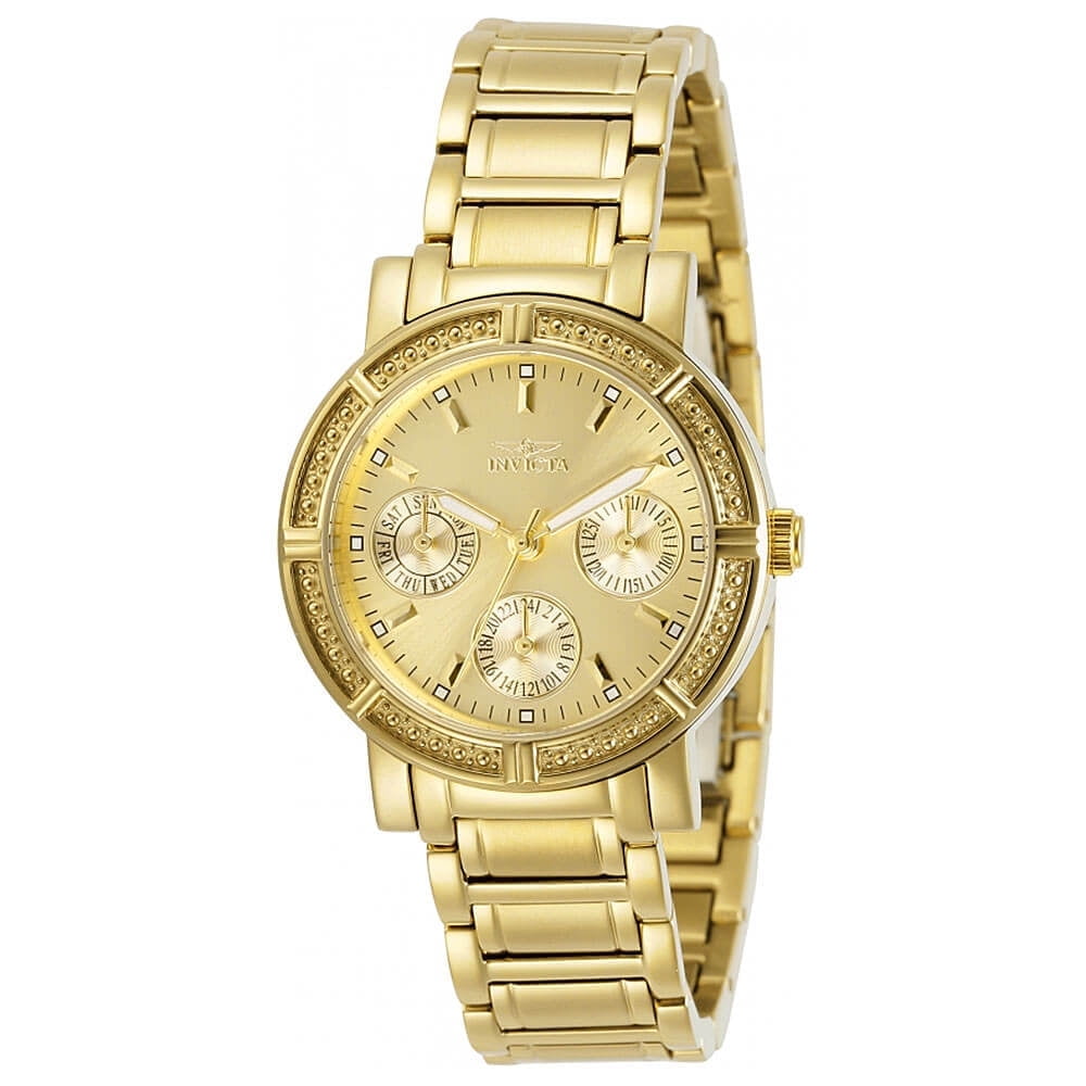 Reloj Análogo Invicta Wildflower Champán Oro Mujer