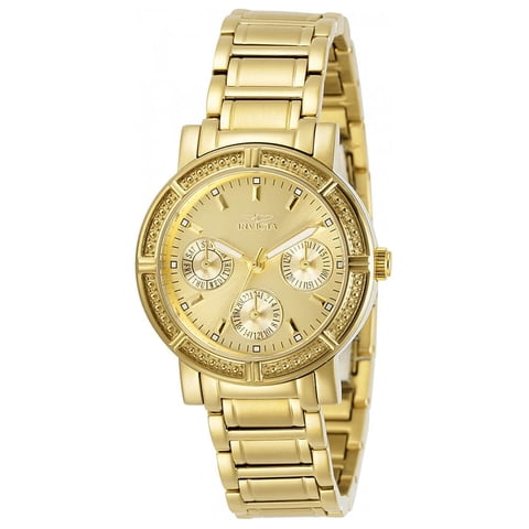Reloj Análogo Invicta Wildflower Champán Oro Mujer