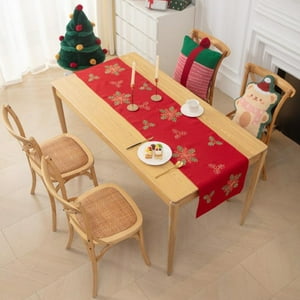Top Lucky - Camino De Mesa Navideño 36X180 Cm Diseño En Arpillera Ideal Para Decoración Md05