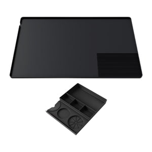 Bothyi - Tapete De Silicona Antideslizante Para Cafetera Espresso (60 X 40 Cm, Con Bordes Elevados), Color Negro