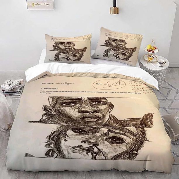 Philosophical Sketch Theme Bedding Set Soft and Comfortable for All Seasons Ideal for Home and Bedroom Decor