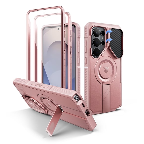 Funda Dexnor Galaxy S26 Ultra MagSafe con Soporte Plegable Rosa