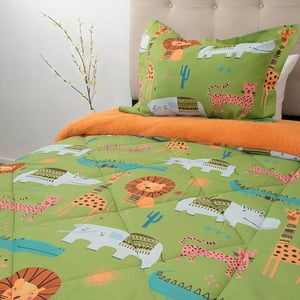 Plumón Estampado Deluxe Sherpa Kids 1.5 Plazas / Animales – Doral 170X 240 Cm.