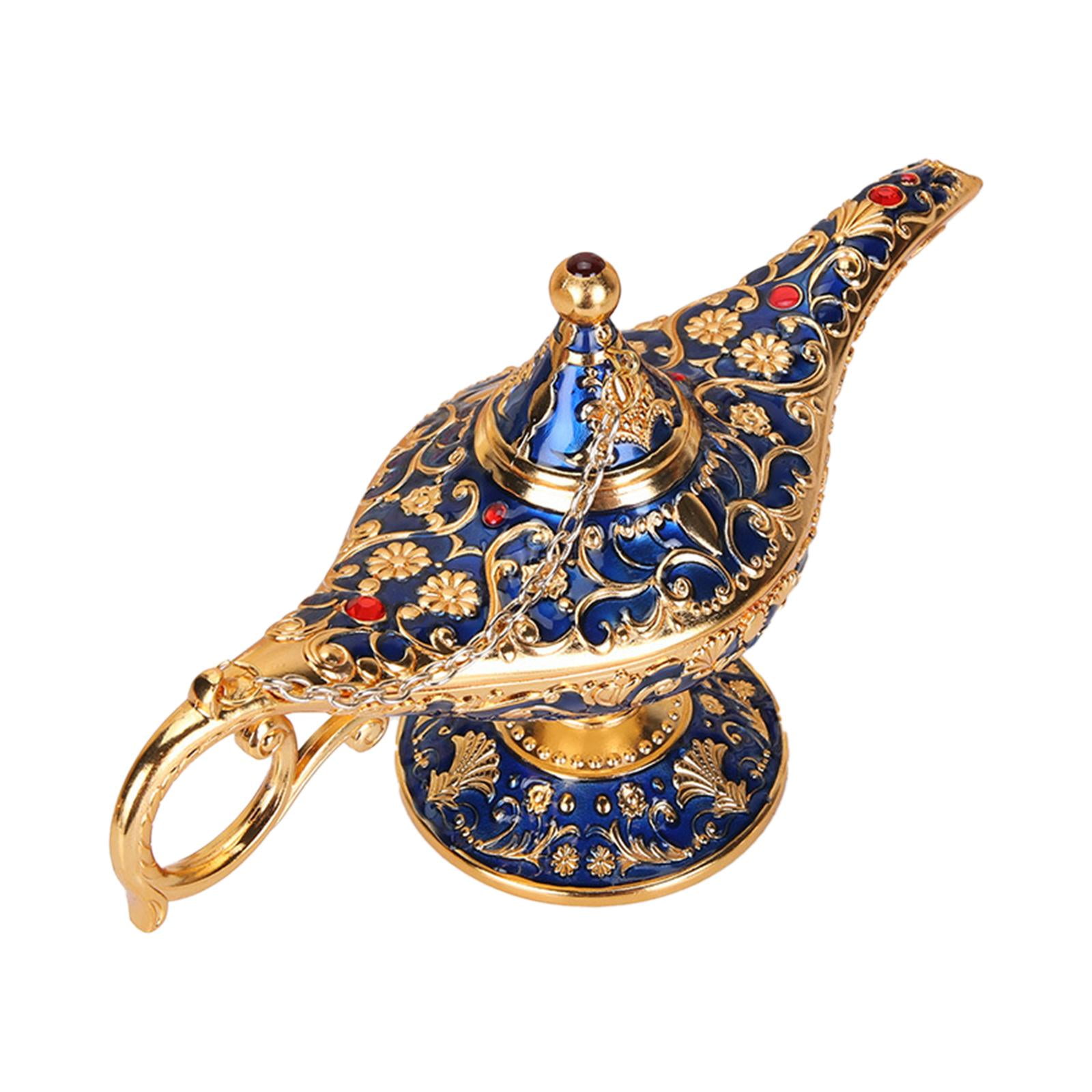 Magideal - Wishing Light-colección De Teteras, Lámpara Tallada, Lámpara Mágica Vintage , Quemador Para Mesa De Centro, Mesita De Noche De Inauguración De L Azul