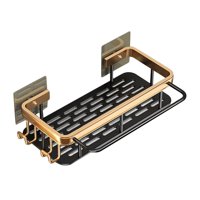 Bothyi - Ducha Caddy Estante De Almacenamiento Sin Perforaciones Estante De Baño 1 Pieza Con Barra De Ganchos
