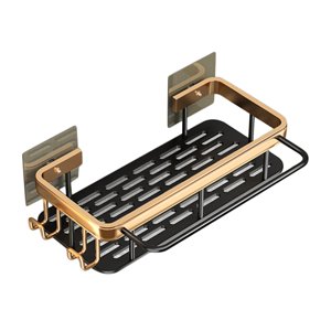 Bothyi - Ducha Caddy Estante De Almacenamiento Sin Perforaciones Estante De Baño 1 Pieza Con Barra De Ganchos
