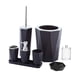 thumbnail image 2 of Taza De Cepillo De Dientes Y Dispensador De Jabón Y Jabonera Y Vaso Para Baño Negro, 2 of 5