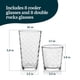 thumbnail image 3 of Juego de vasos Libbey Awa Tumbler y Rock de 16 piezas, 3 of 9