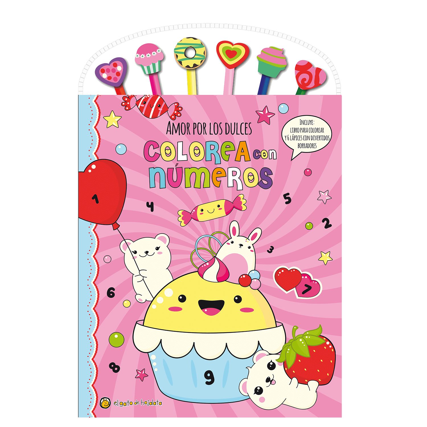 Editorial Guadal - Libro Colorea Con Numeros: Amor Por Los Dulces