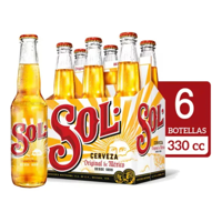 Cerveza Sol Botella 330Cc X6