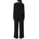 thumbnail image 3 of INSPIRE CHIC Conjunto de Pijamas para Mujer Cuello Redondo Manga Larga Ropa de Dormir Suave Pijamas Ropa de Casa con Bolsillo XS Negro, 3 of 6