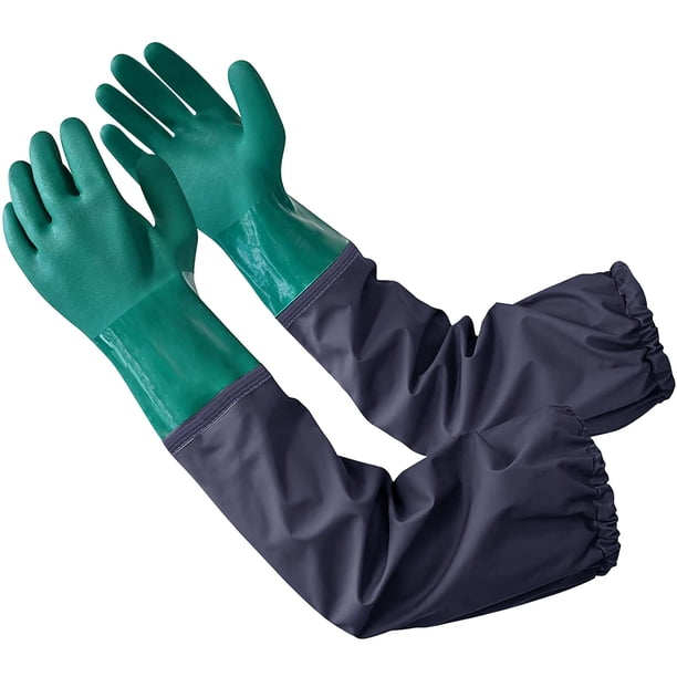 Guantes de goma Coopache para todo el brazo, impermeables y resistentes a productos químicos