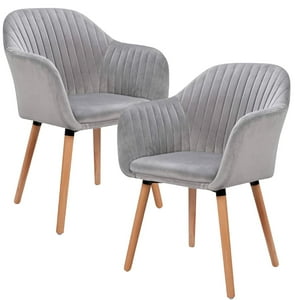 Pandalino - Pack 2 Butacas Sitiales Almer Velvet Gris | Sala, Dormitorio U Oficina Gris