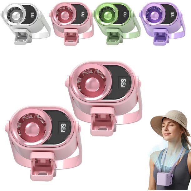 Ventilador clip coche aire acondicionado USB recargable LED 360° rotación coche oficina camping