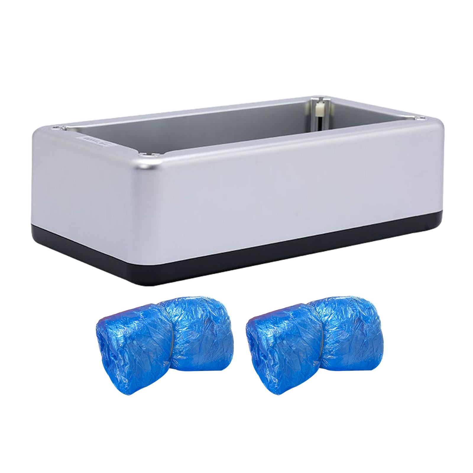 Magideal - Dispensador Automático De Cubiertas De Calzado, Con Cubierta De Zapatos Desechable, Cubierta De Botas, Máquina De Cubiertas De Zapatos Desechables Por Cubierta Plata 200