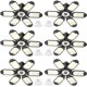 thumbnail image 1 of Luces LED de garaje LUCORUSC, 200 W, 22000 LM, 6500 K, paquete de 6 unidades, E26/E27, 1 of 7