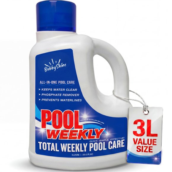 Tratamiento para alberca BubbyShine Weekly con removedor de fosfatos 3 L