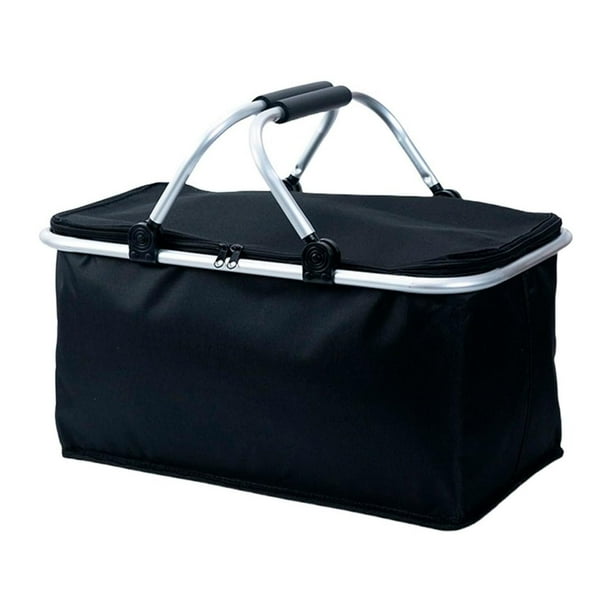 Canasta de Picnic con Aislante Térmico Viajera Plegable negro