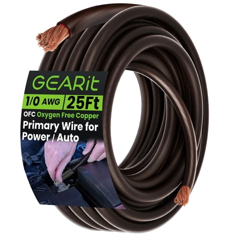 Cable De Batería De Tierra Gearit 1/0 Awg 7.6 M Ofc