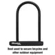 thumbnail image 3 of Candado en U estándar negro con llave Master Lock 8320D para bicicleta, 3 of 7