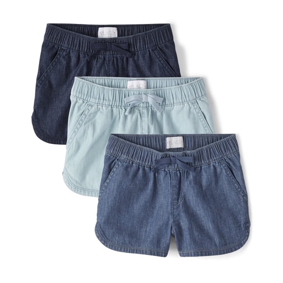 Pantalones cortos The Children's Place de mezclilla sin cordones, color rosa, talla 14