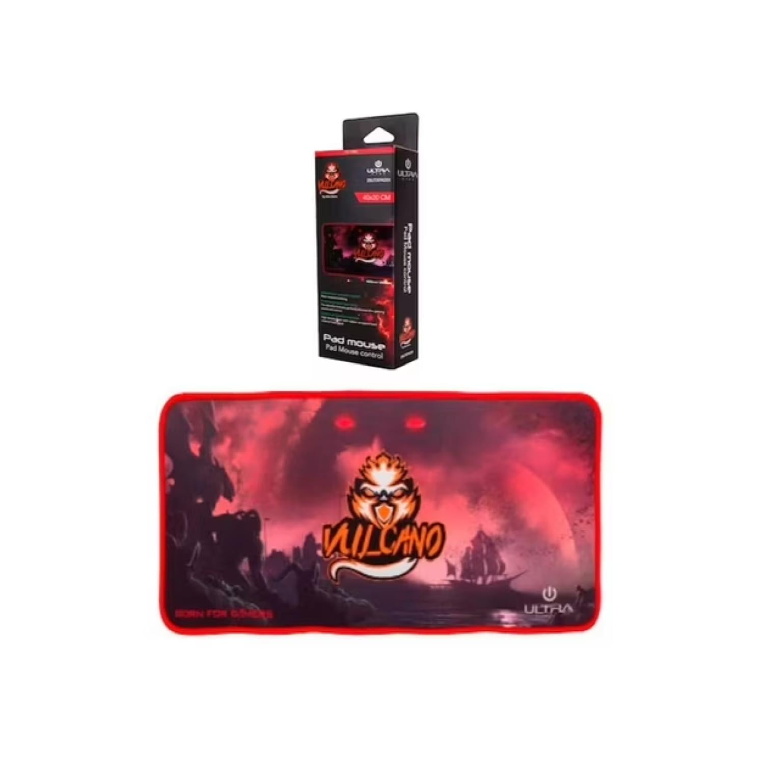 Ultra - Mousepad Gamer Xl 20x40cm Rojo Vulcano