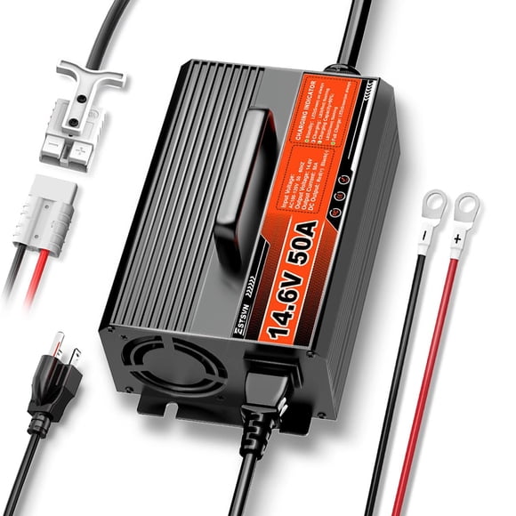 Cargador de Batería ESTSVN 14.6V 50A LiFePO4 para Batería de 12V