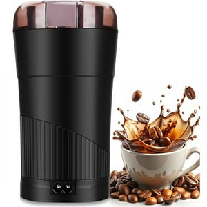 Veat00L - Trituradora Eléctrica De Granos De Café, Trituradora De Hierbas Con Cuchillas De Acero Inoxidable, Interruptor De Presión, Compacta Y Portátil, Para Uso Doméstico, Cocina, Oficina