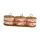 thumbnail image 1 of Jarra De Almacenamiento Sellado De Cocina De Bote De Bocadillo Para Mascotas De Café Grans De Café Rojo 3 Frasco Y Bandeja, 1 of 5