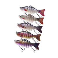 Magideal - 5 Piezas De Señuelos De Pesca De Lubina, Cebos De Natación Realistas Para Agua Dulce Y Agua Salada, Acción De Hundimiento Lento Con Ojos Realistas 3D