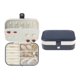 thumbnail image 1 of Caja de accesorios de viaje REGALWOVEN para niñas, organizador portátil de accesorios de cuero PU, estuche de almacenamiento y exhibición, azul marino, 1 of 7