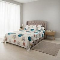 Genérico - Juego De Sabanas 100% Algodón Super King + 1 Funda Para Almohada 50X70Cm