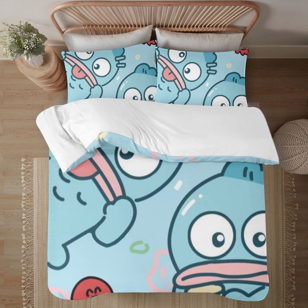 Hangyodon 3-Piece Bedding Set For Kids Boys Girls Adult Cartoon Warm Cute Fashion Holiday Present Gift Bed Sheets