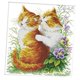 thumbnail image 3 of DIY Starter Cross Stitch Starter Pre-impreso Kissing Cats 11CT 42x44cm, 3 of 5