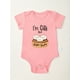 thumbnail image 4 of Girls Funny Cartoon & I'M CUTE AND DIM SUM Print Romper, Round Neck Short Sleeve Cotton Bodysuit, Short Sleeve Jumpsuit, Infant Baby Clothes, 4 of 5
